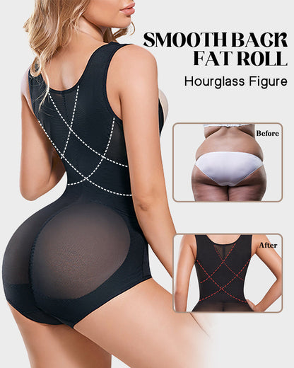 Open Bust Cross Compression Body Shaper