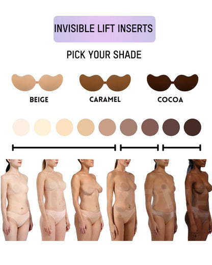 Mango Shaped Breathable Self-Adhesive Invisible Bra (2 Pairs)