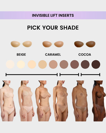 Front Closure Silicone Self-Adhesive Invisible Bra (2 pairs)