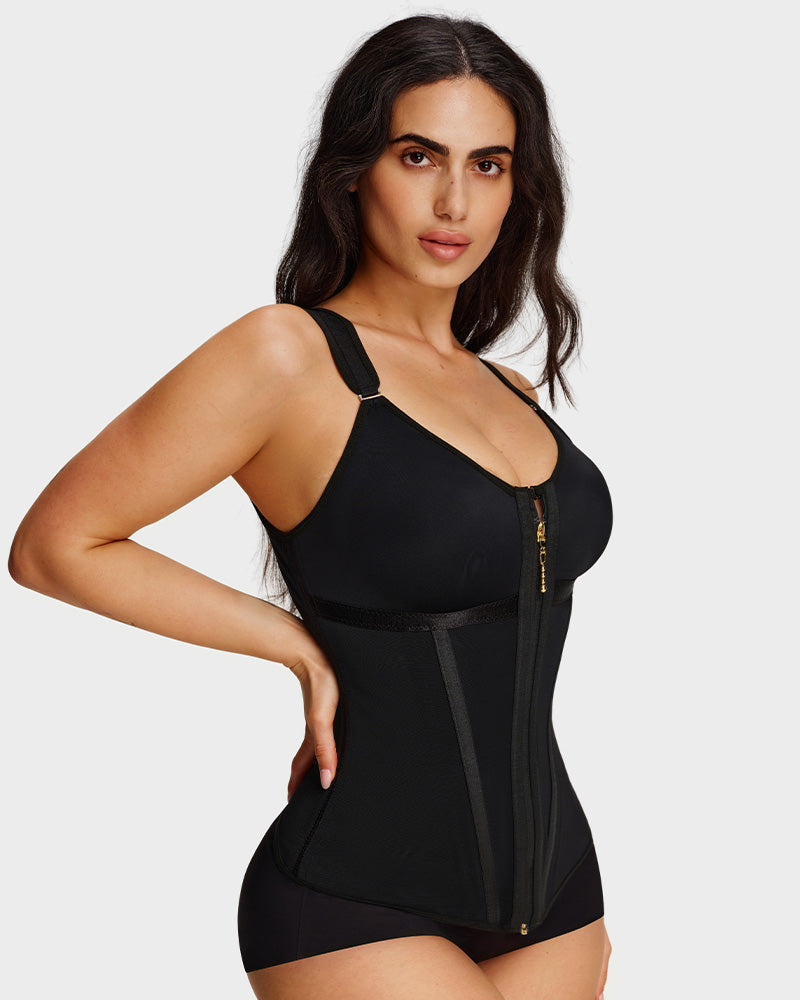 Double-Layer Tummy Control Waist Shaper Girdle With Bra