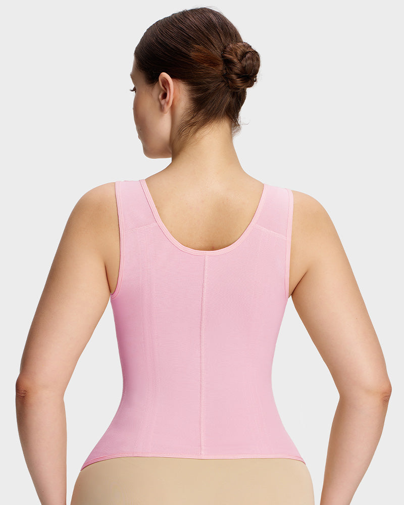 Double-Layer Tummy Control Waist Shaper Girdle With Bra