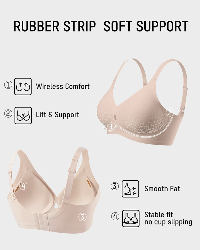 Invisible Jelly Lift Bra with Breathable Water Drop Hollow