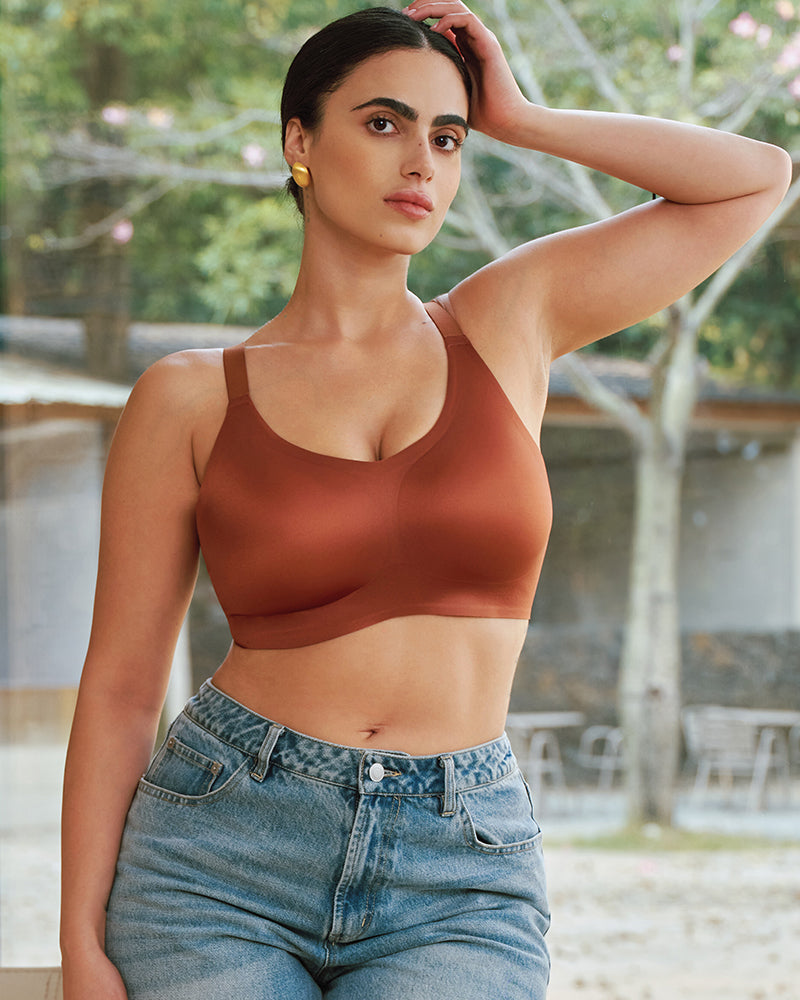 Luxury Satin Seamless Wireless Support Bra