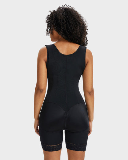 PowerMesh Double-Layer Open Bust Full Body Shaper