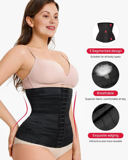 Segmented Waist Trainer Corset with Steel Bones