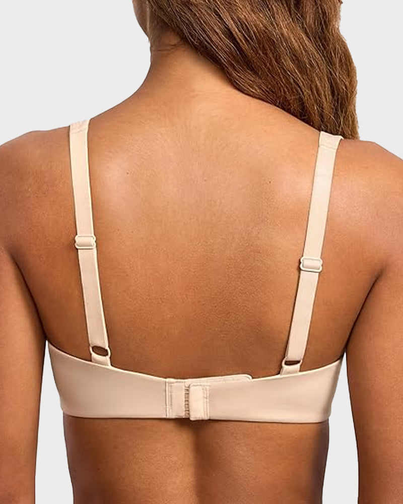 Underwire Support Seamless Unlined Balconette Bra